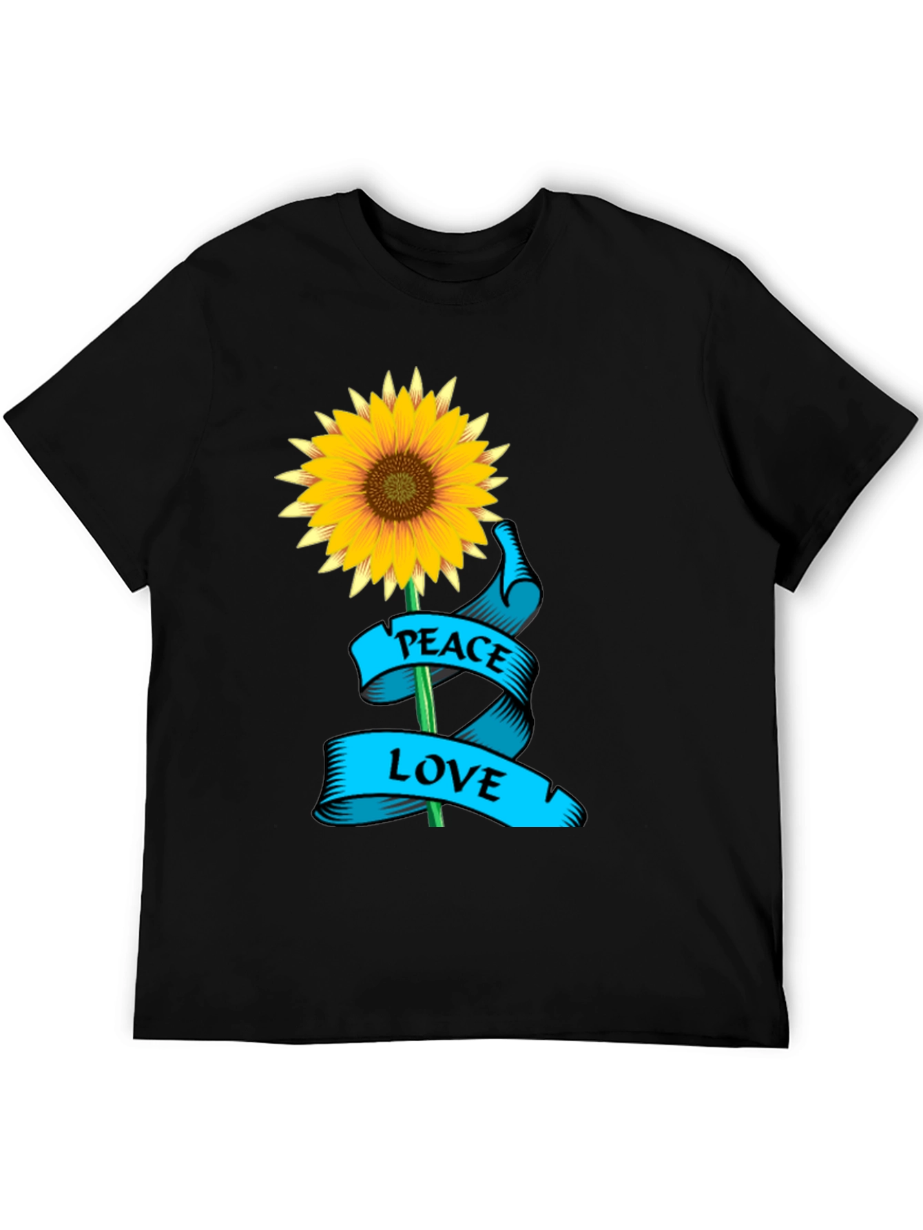 Peace Love Sunflower Graphic T-Shirt