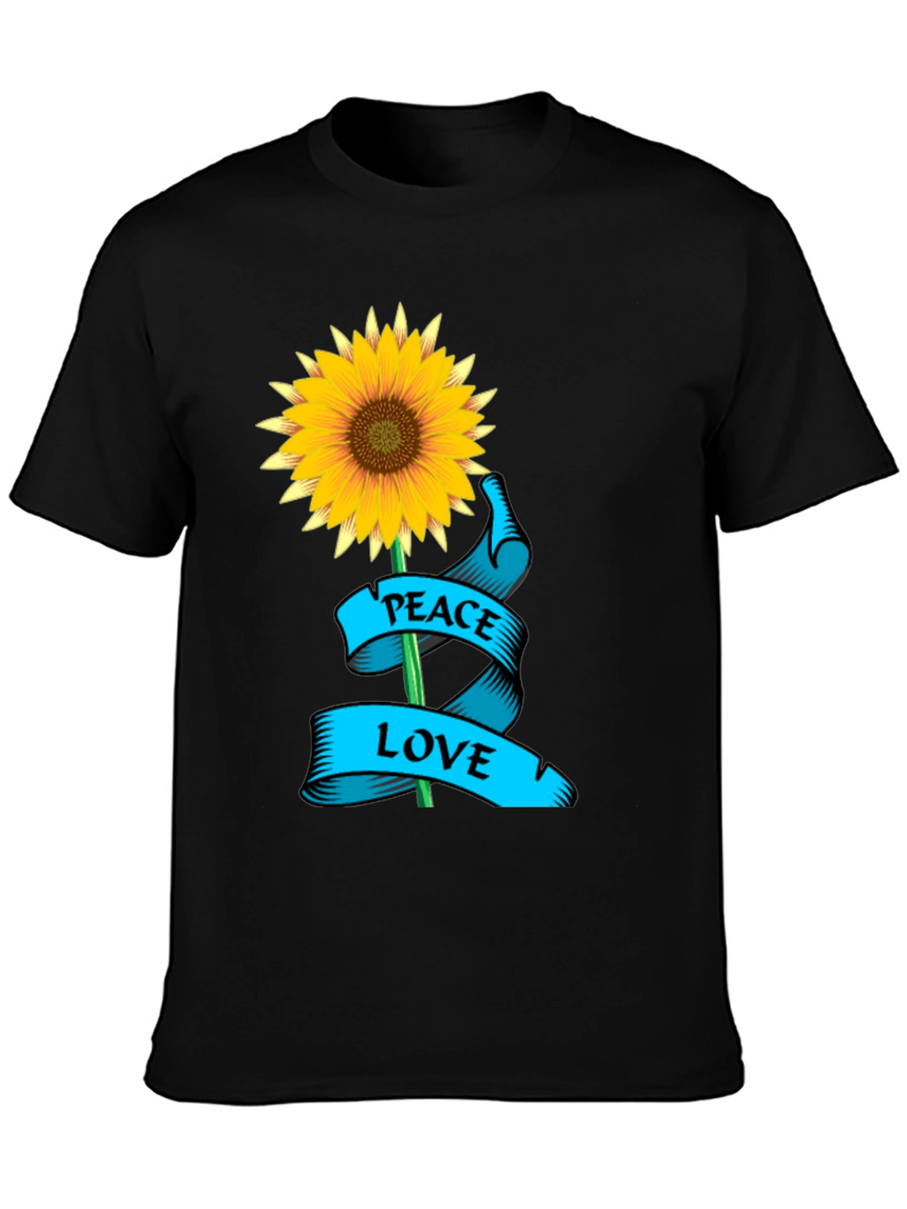 Peace Love Sunflower Graphic T-Shirt