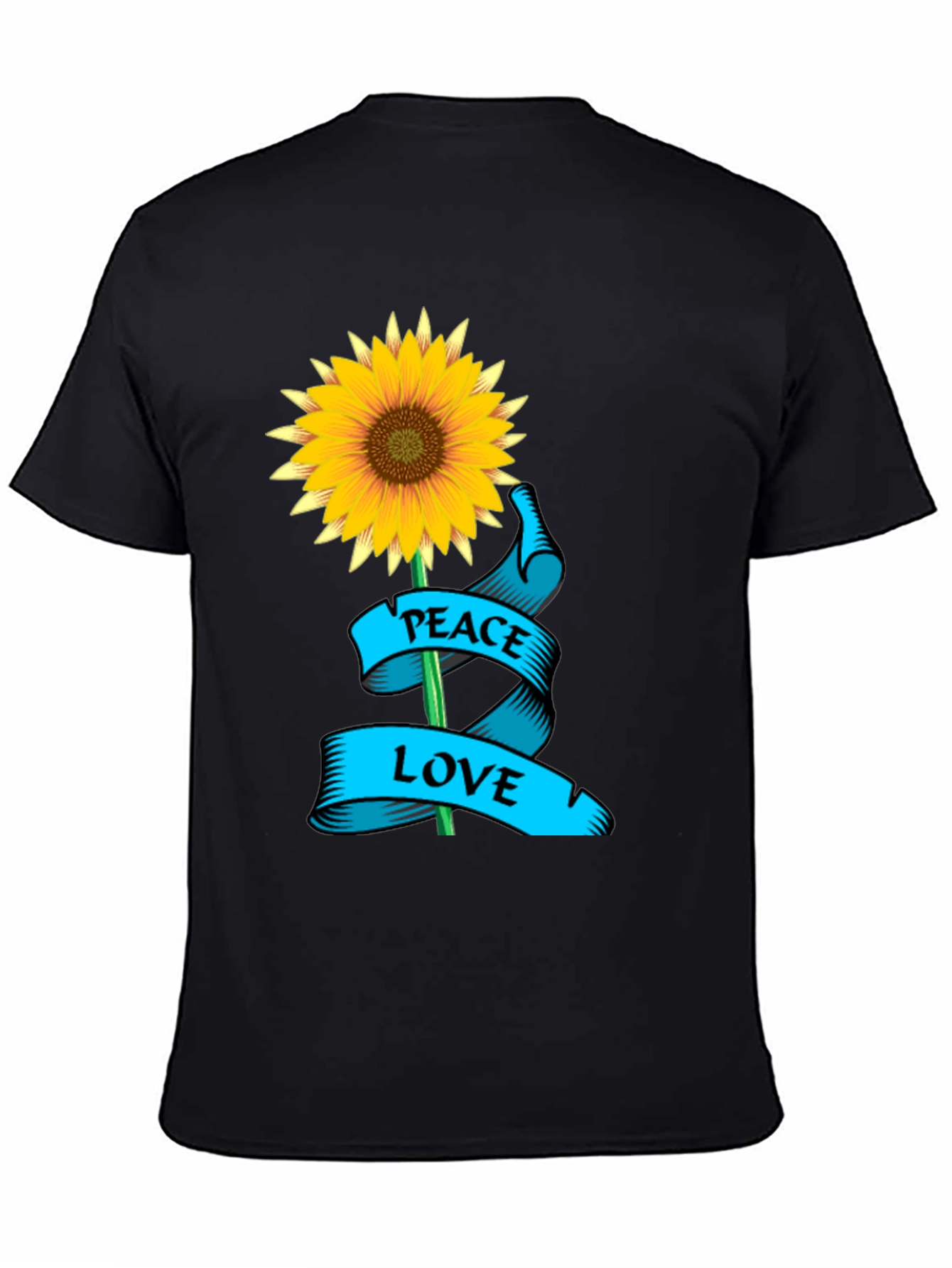 Peace Love Sunflower Graphic T-Shirt