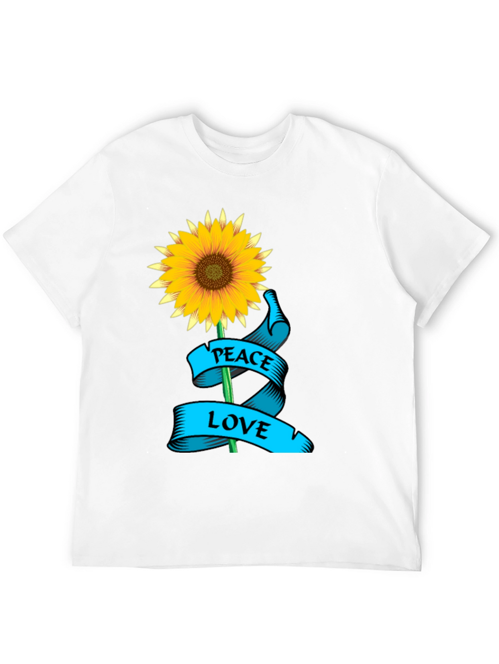 Peace Love Sunflower Graphic T-Shirt