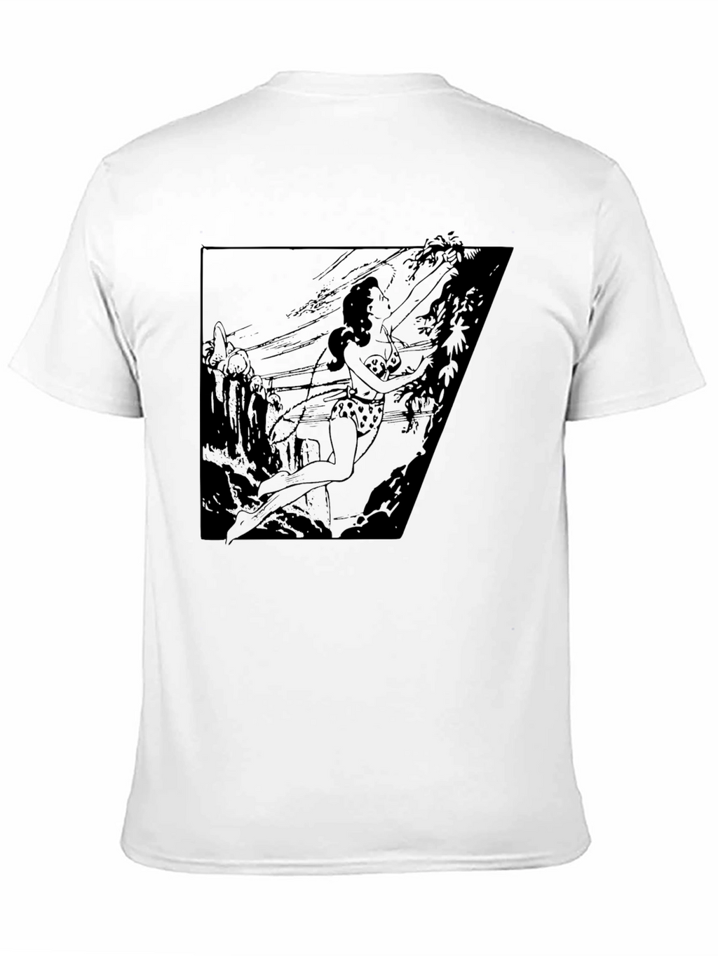 Jungle Girl Graphic Tee - Black Cotton T-Shirt