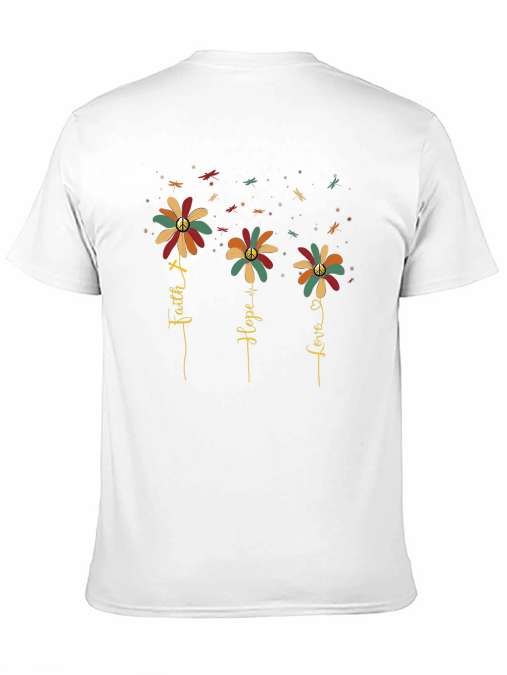 Faith Hope Love Floral Graphic T-Shirt