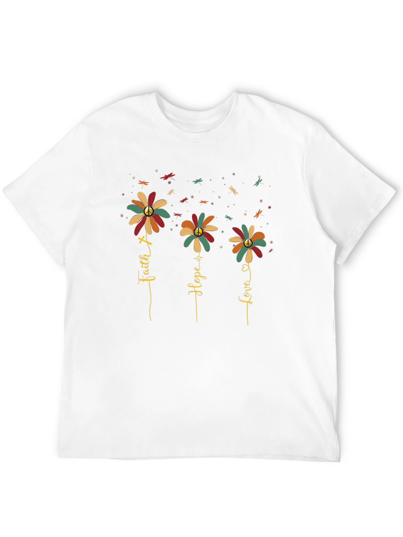 Faith Hope Love Floral Graphic T-Shirt