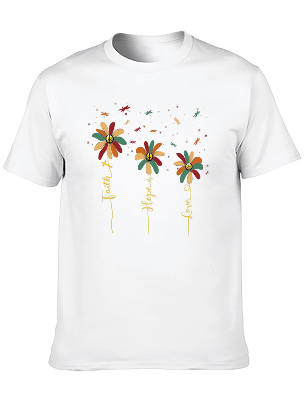 Faith Hope Love Floral Graphic T-Shirt