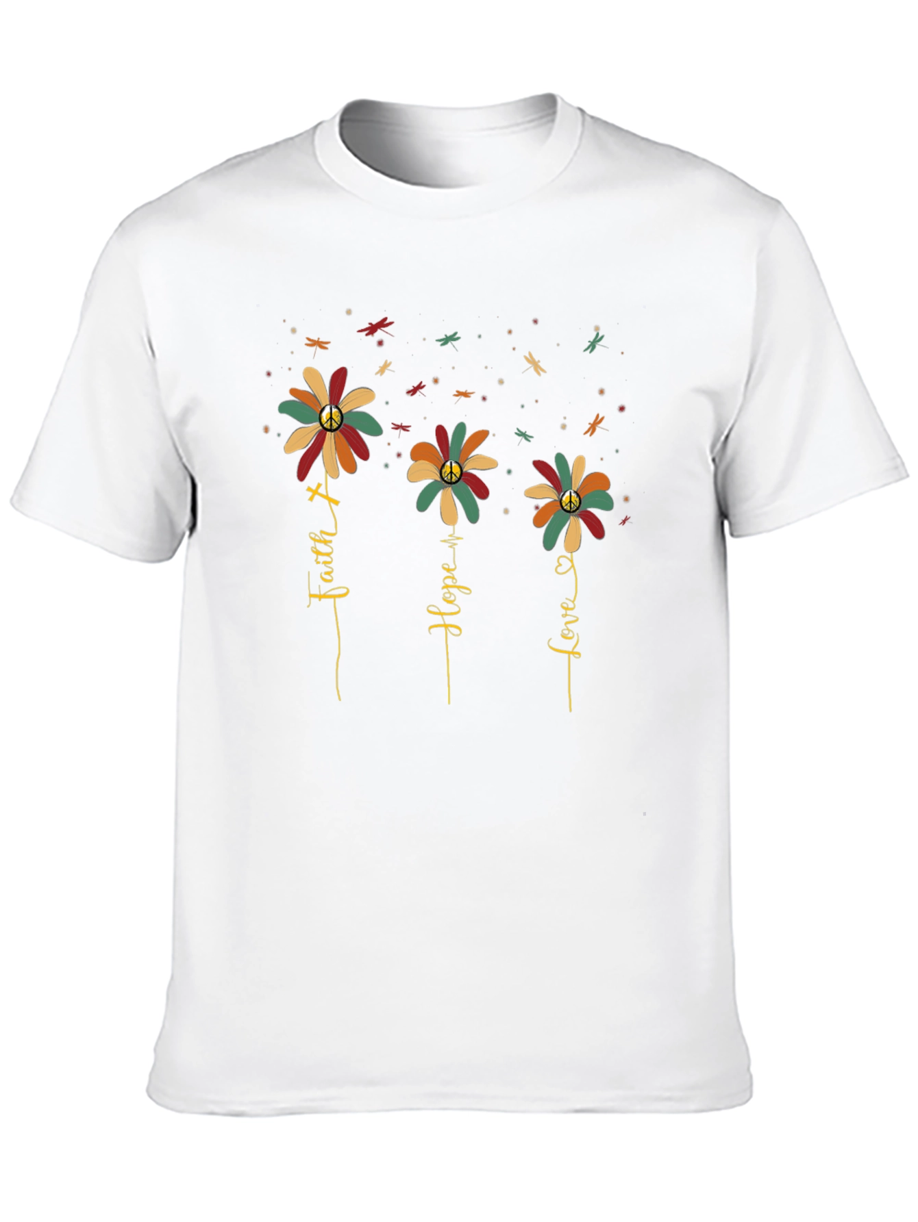 Faith Hope Love Floral Graphic T-Shirt