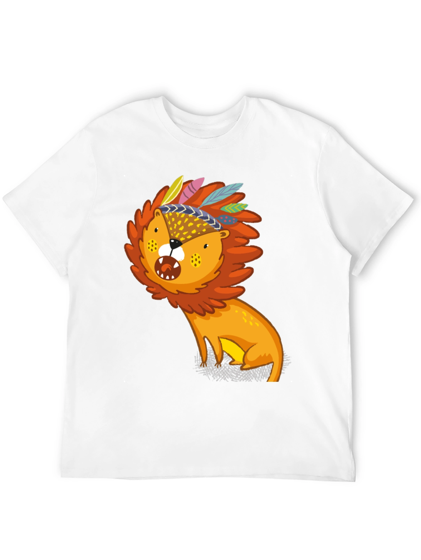 Lion Graphic Print Black Tee