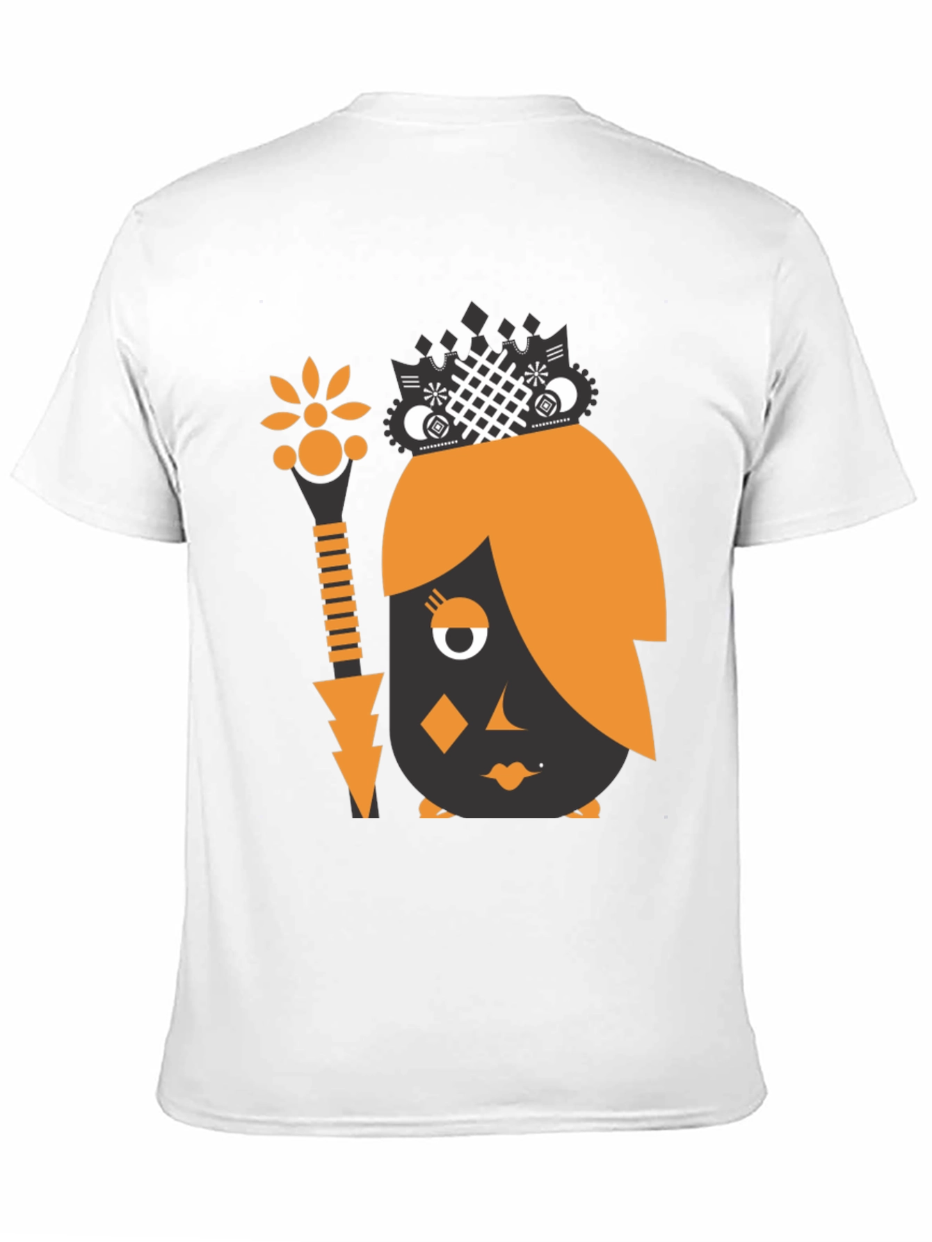 Abstract Graphic Print Black Tee