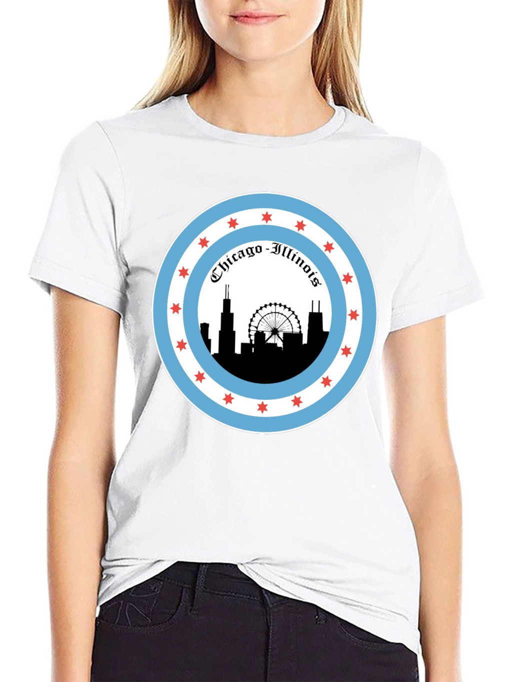 Chicago Illinois Skyline T-Shirt