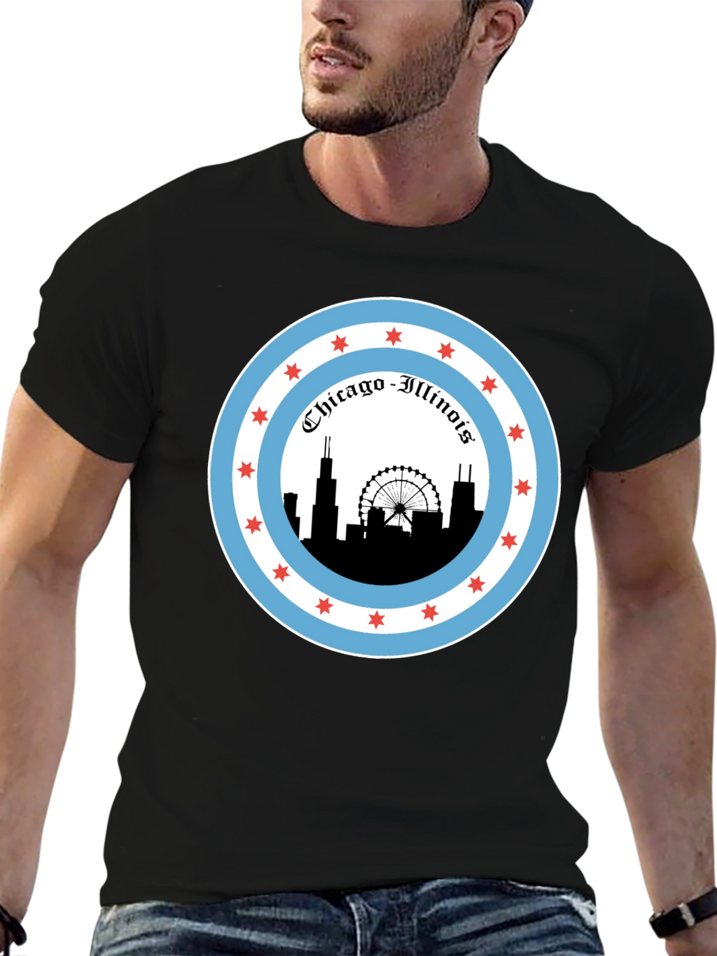 Chicago Illinois Skyline T-Shirt