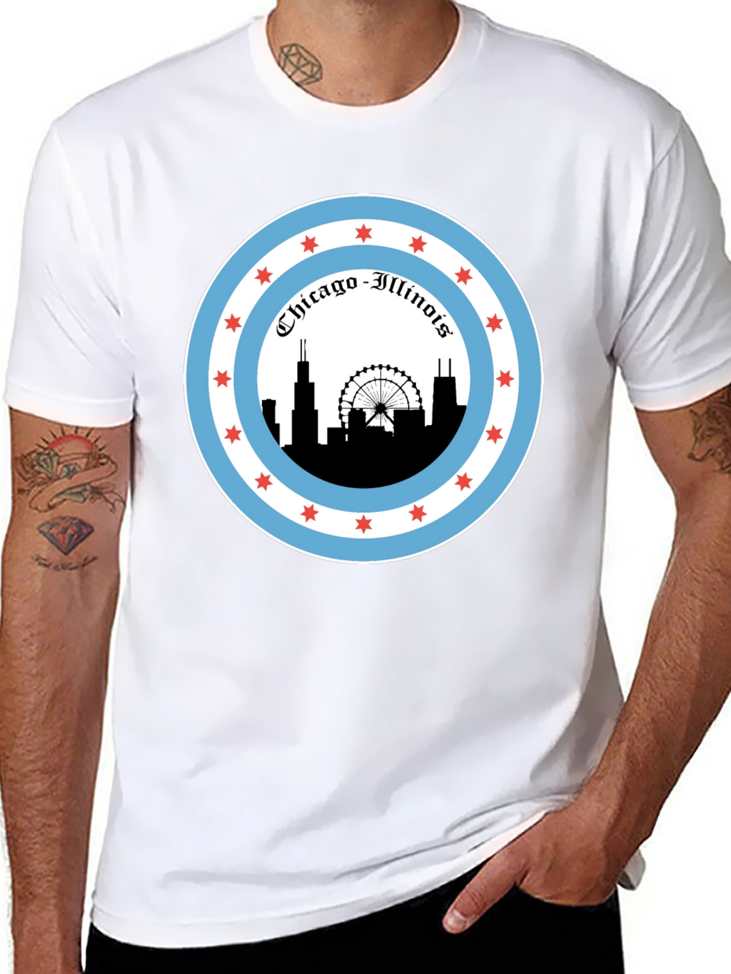 Chicago Illinois Skyline T-Shirt