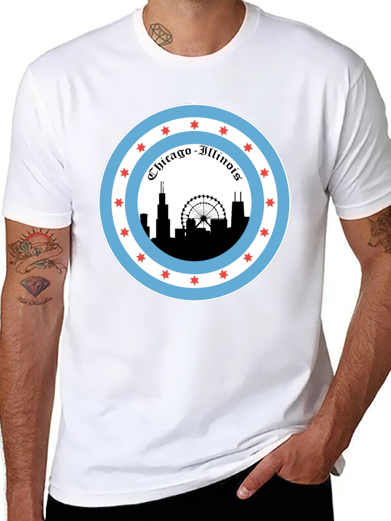 Chicago Illinois Skyline T-Shirt