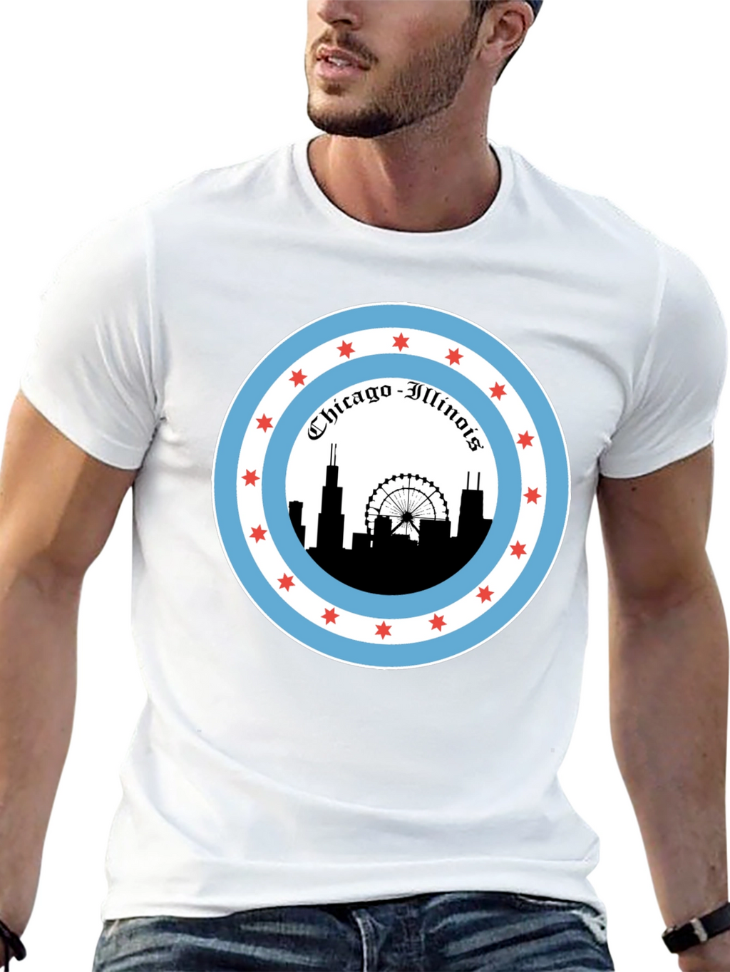 Chicago Illinois Skyline T-Shirt