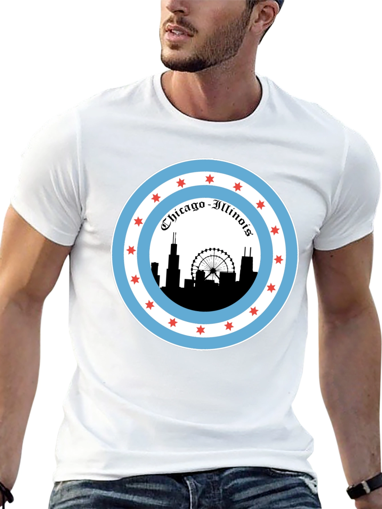 Chicago Illinois Skyline T-Shirt