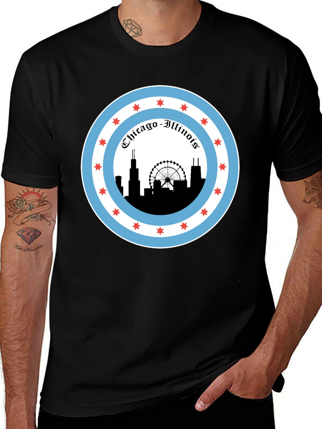 Chicago Illinois Skyline T-Shirt