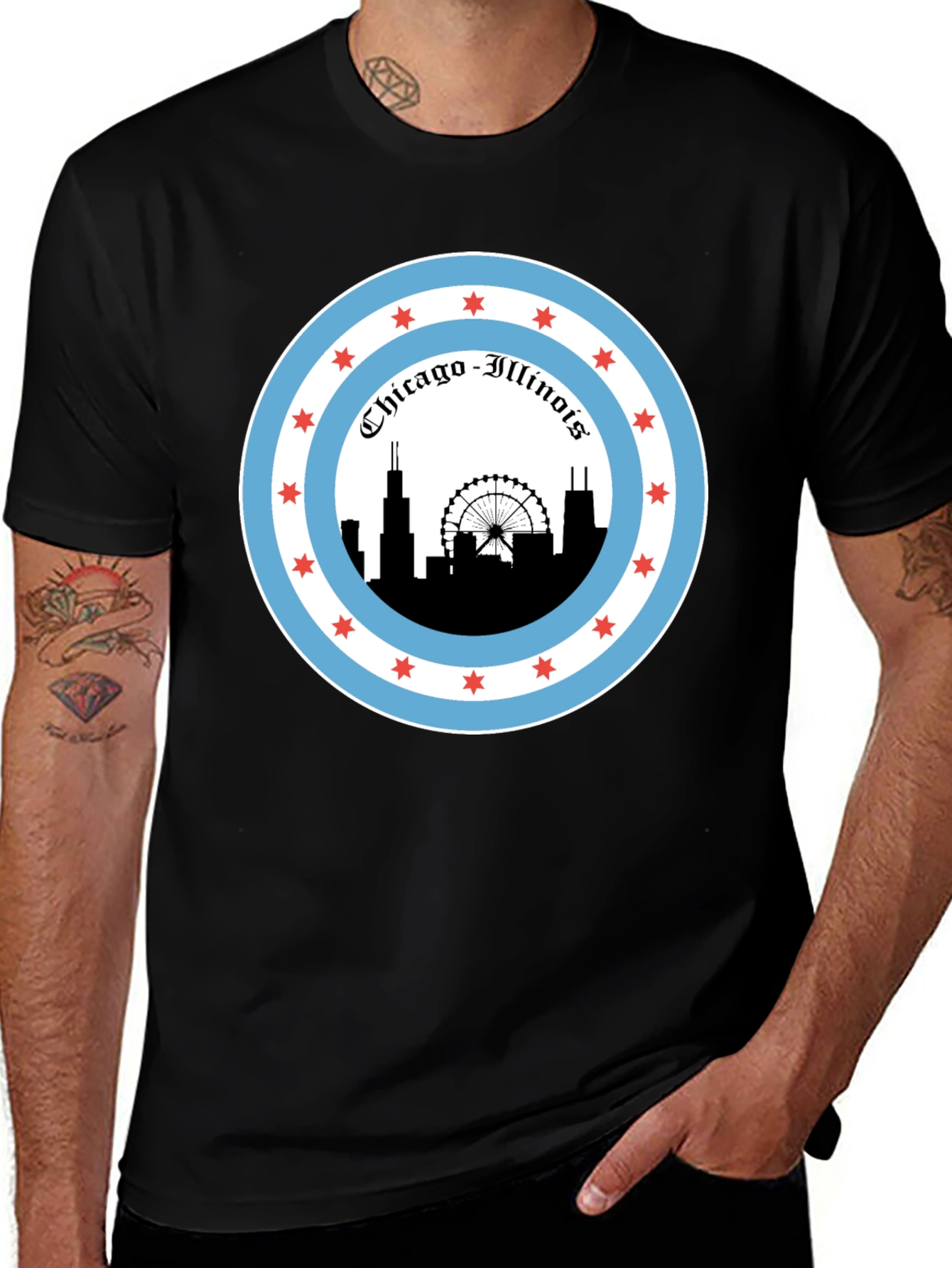 Chicago Illinois Skyline T-Shirt