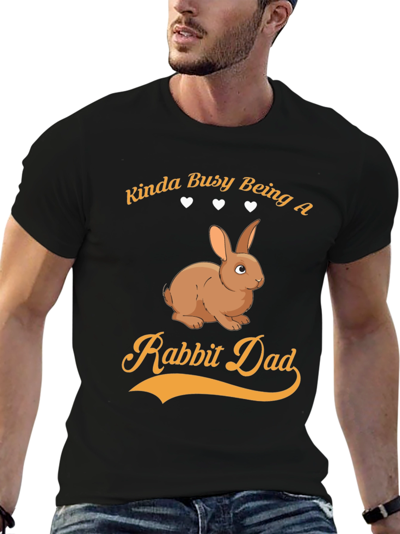 Rabbit Dad Graphic Tee - Kinda Busy T-Shirt