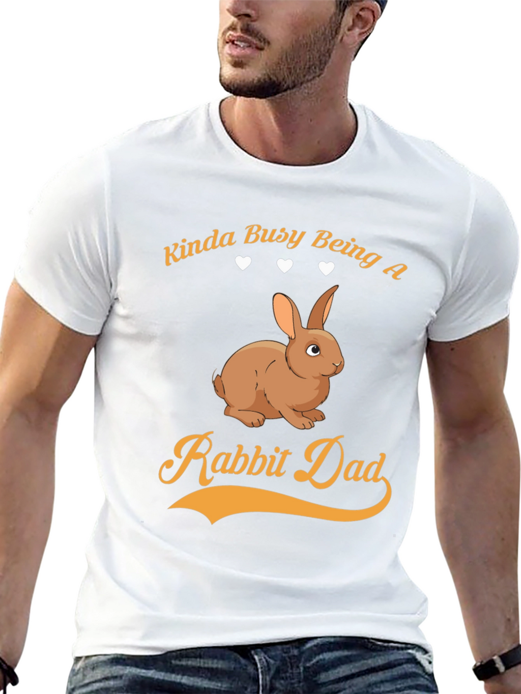 Rabbit Dad Graphic Tee - Kinda Busy T-Shirt