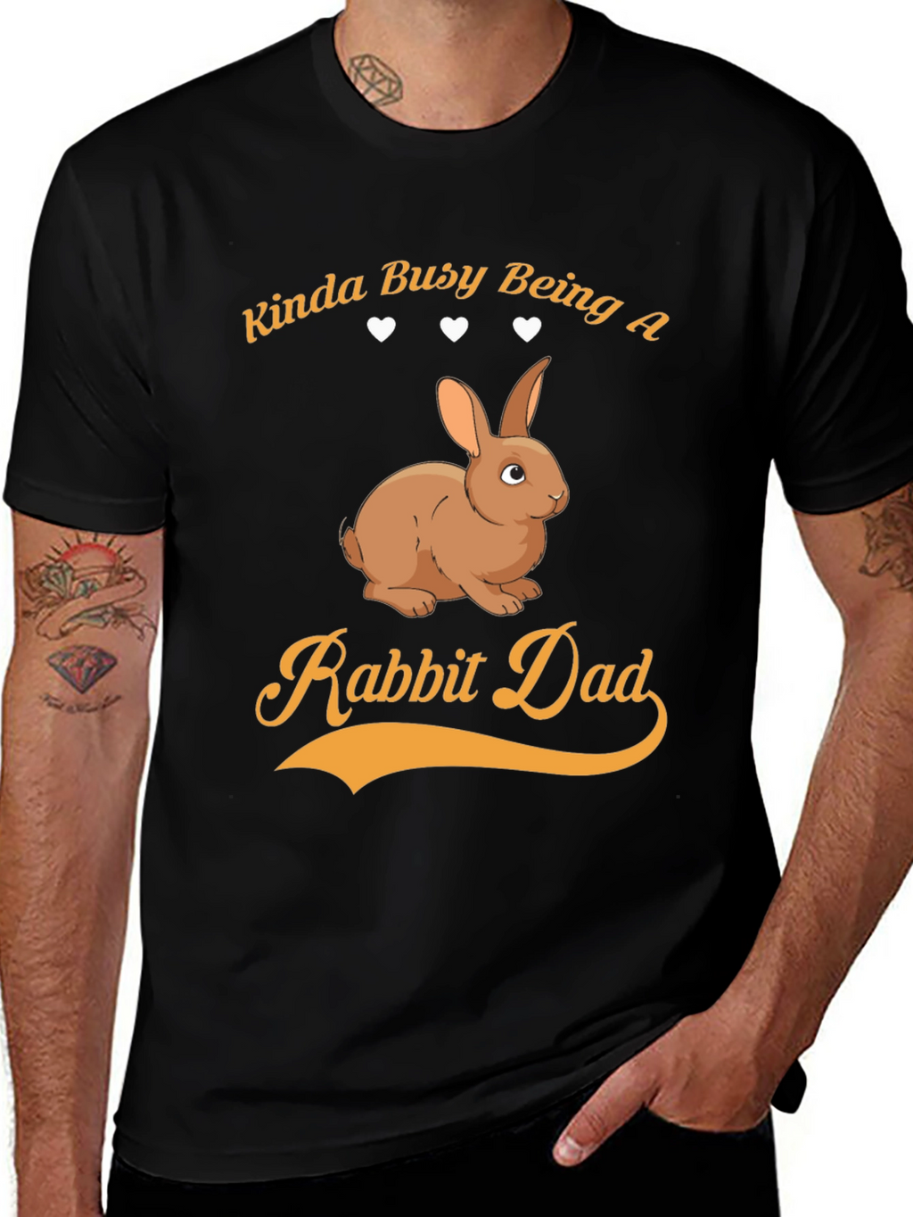 Rabbit Dad Graphic Tee - Kinda Busy T-Shirt