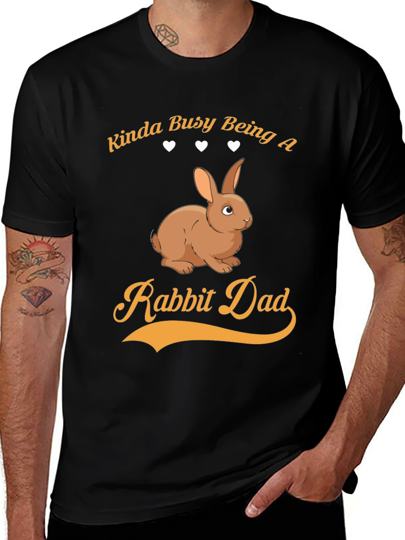 Rabbit Dad Graphic Tee - Kinda Busy T-Shirt