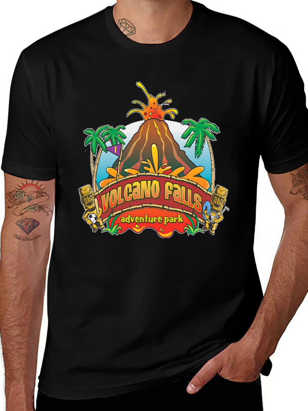 Volcano Falls Adventure Park Black T-Shirt