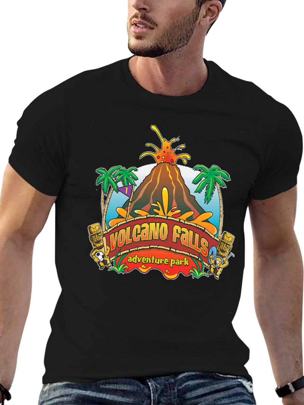 Volcano Falls Adventure Park Black T-Shirt