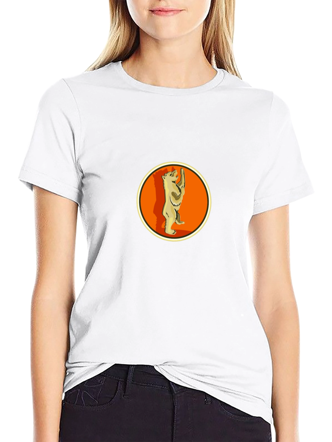 Berlin Bear T-Shirt - Black Crew Neck Graphic Tee
