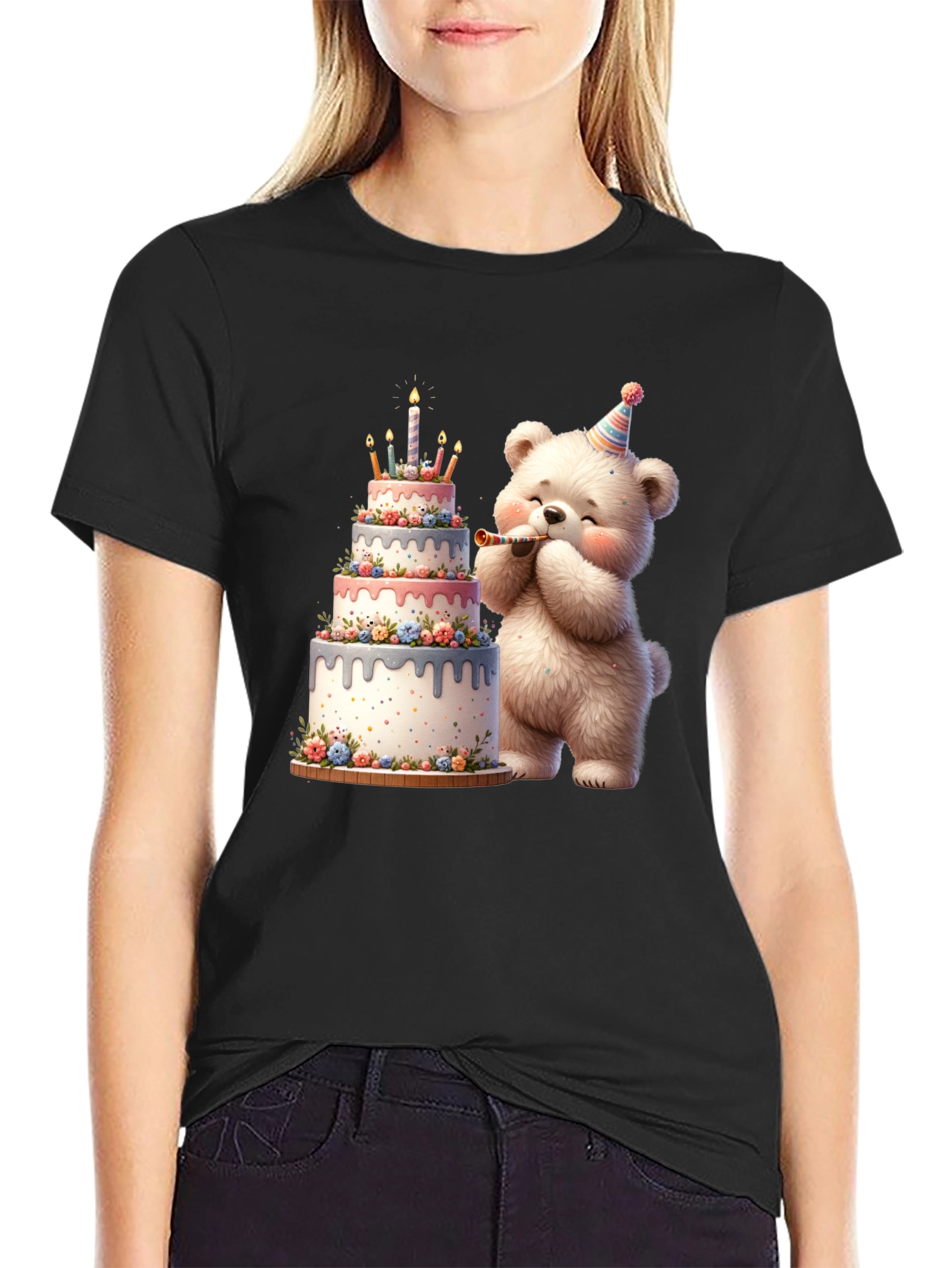 Birthday Bear Cake T-Shirt