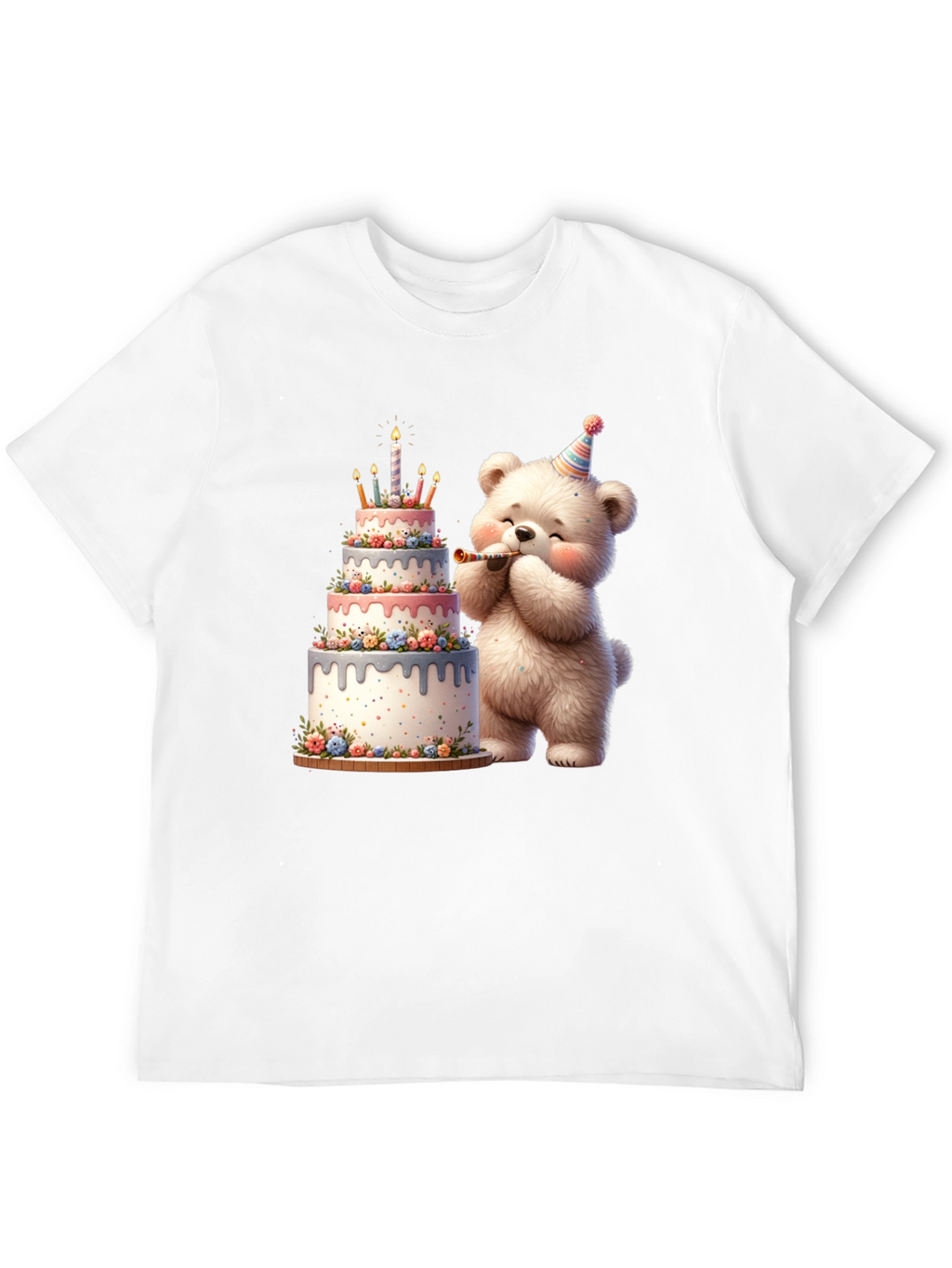 Birthday Bear Cake T-Shirt