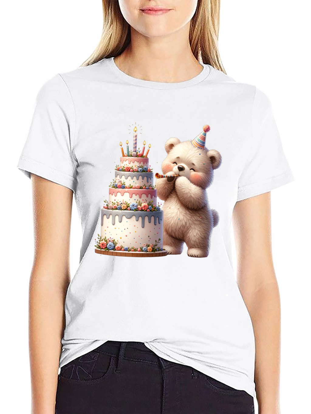 Birthday Bear Cake T-Shirt