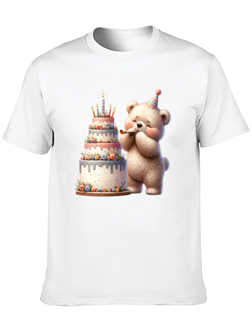 Birthday Bear Cake T-Shirt