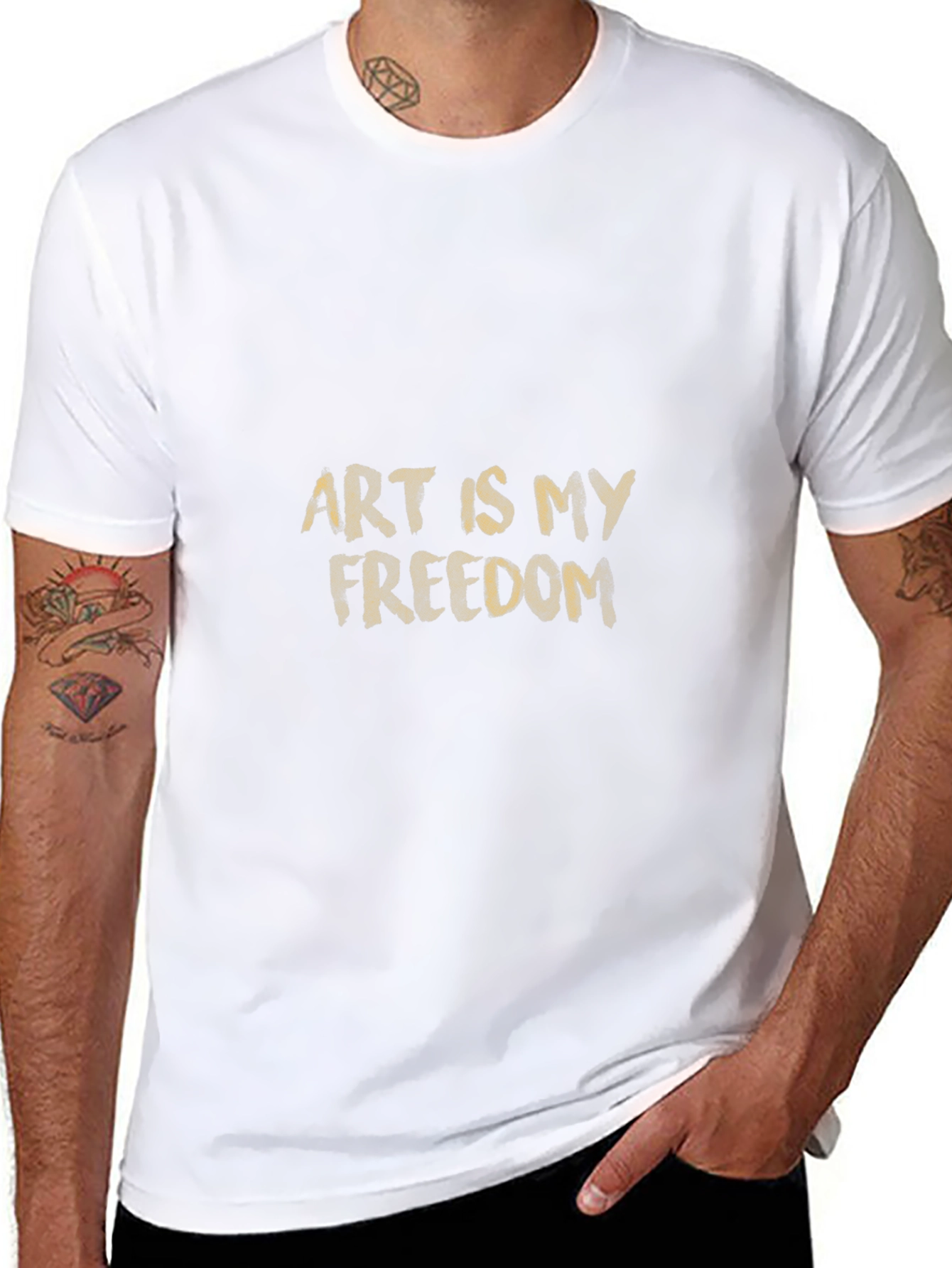 Art Is My Freedom Black T-Shirt