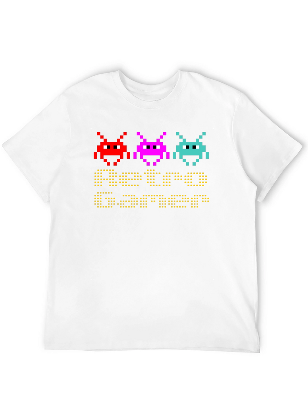 Retro Gamer T-Shirt: Pixel Art Space Invaders Design