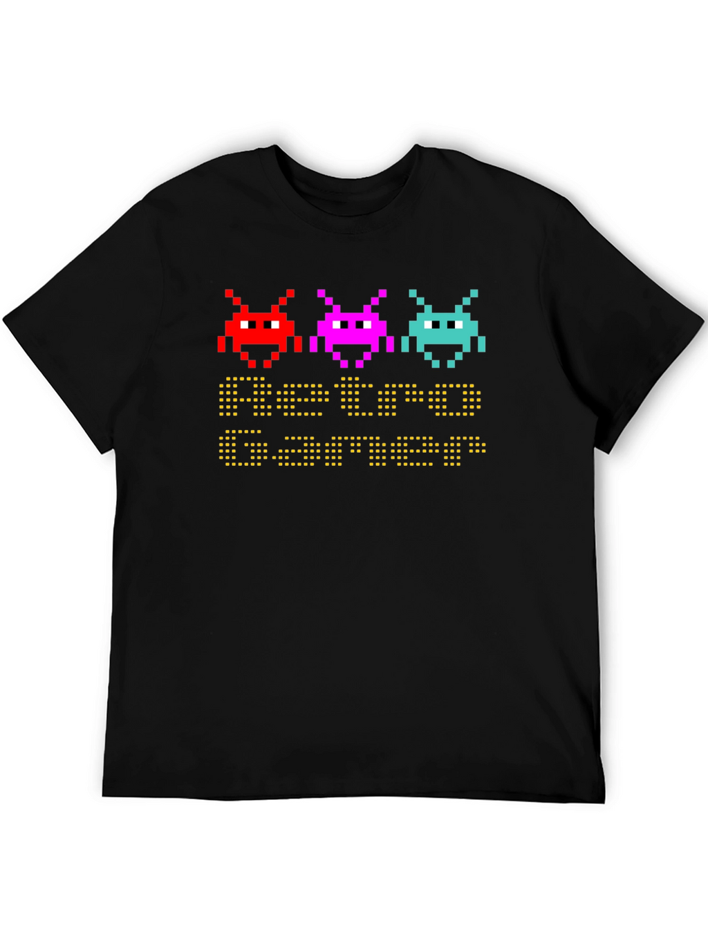 Retro Gamer T-Shirt: Pixel Art Space Invaders Design