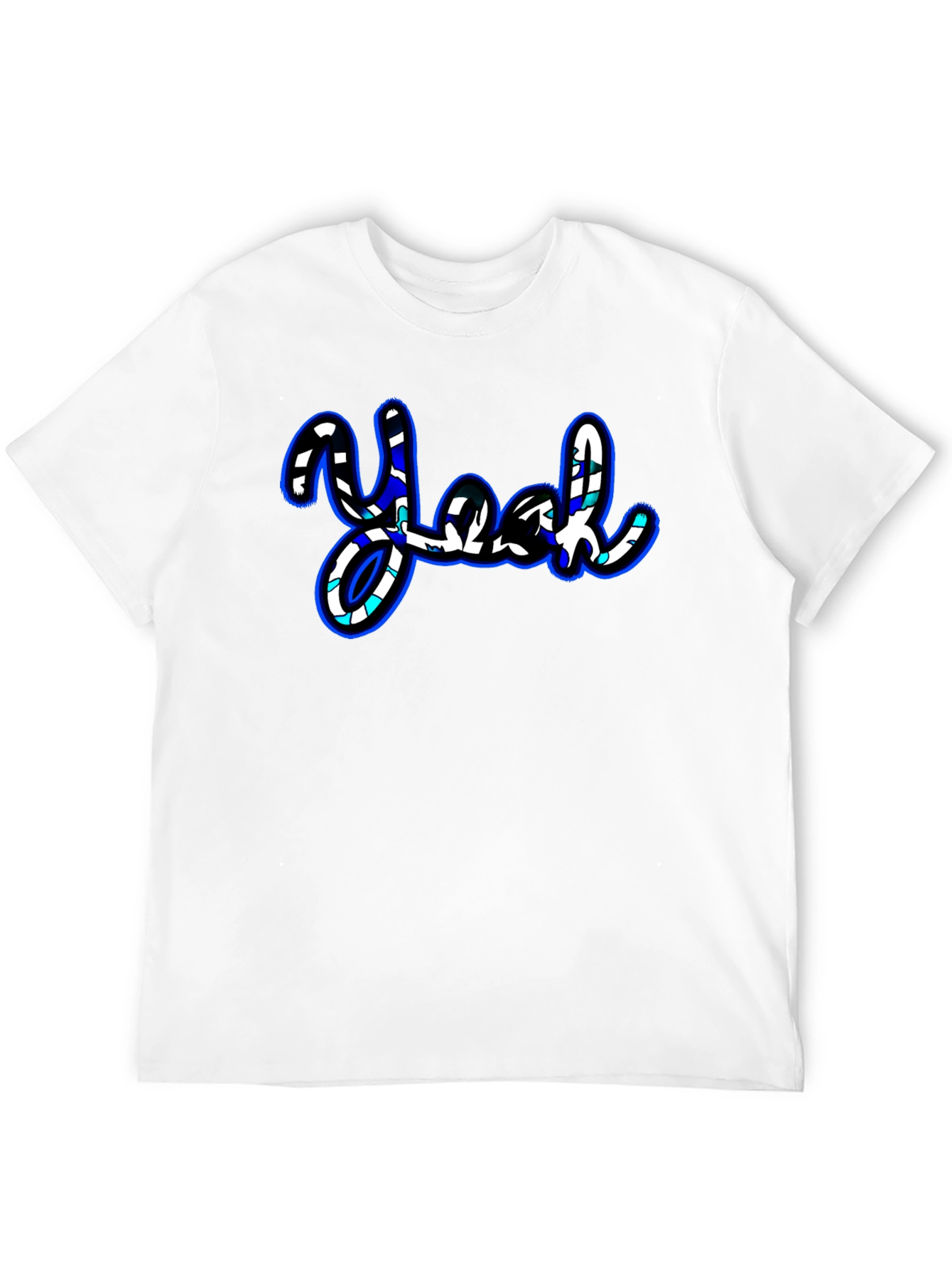 Stylish Yeah Graphic Print Black T-Shirt