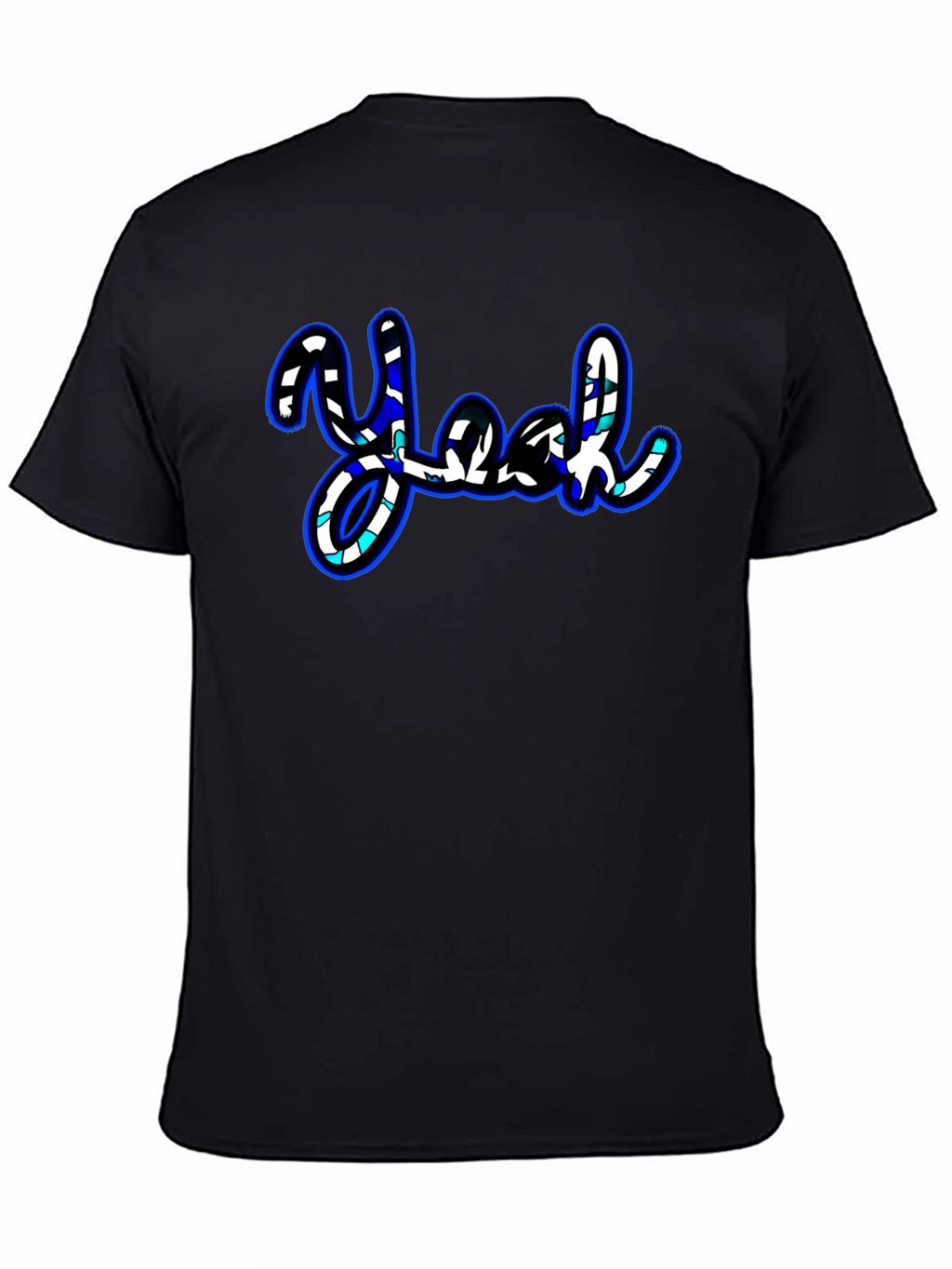 Stylish Yeah Graphic Print Black T-Shirt