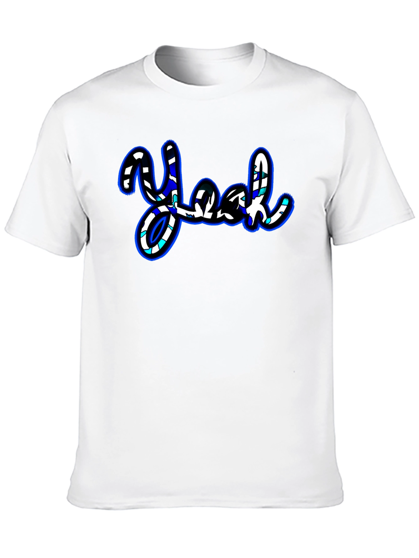 Stylish Yeah Graphic Print Black T-Shirt
