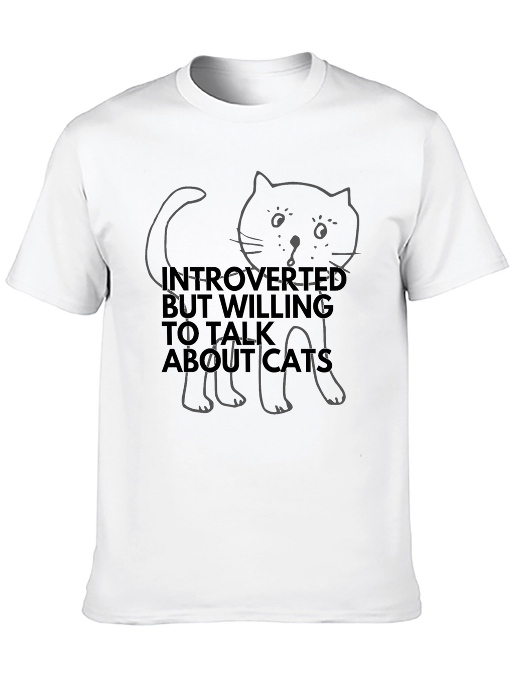 Introverted Cat T-Shirt - Talk About Cats!