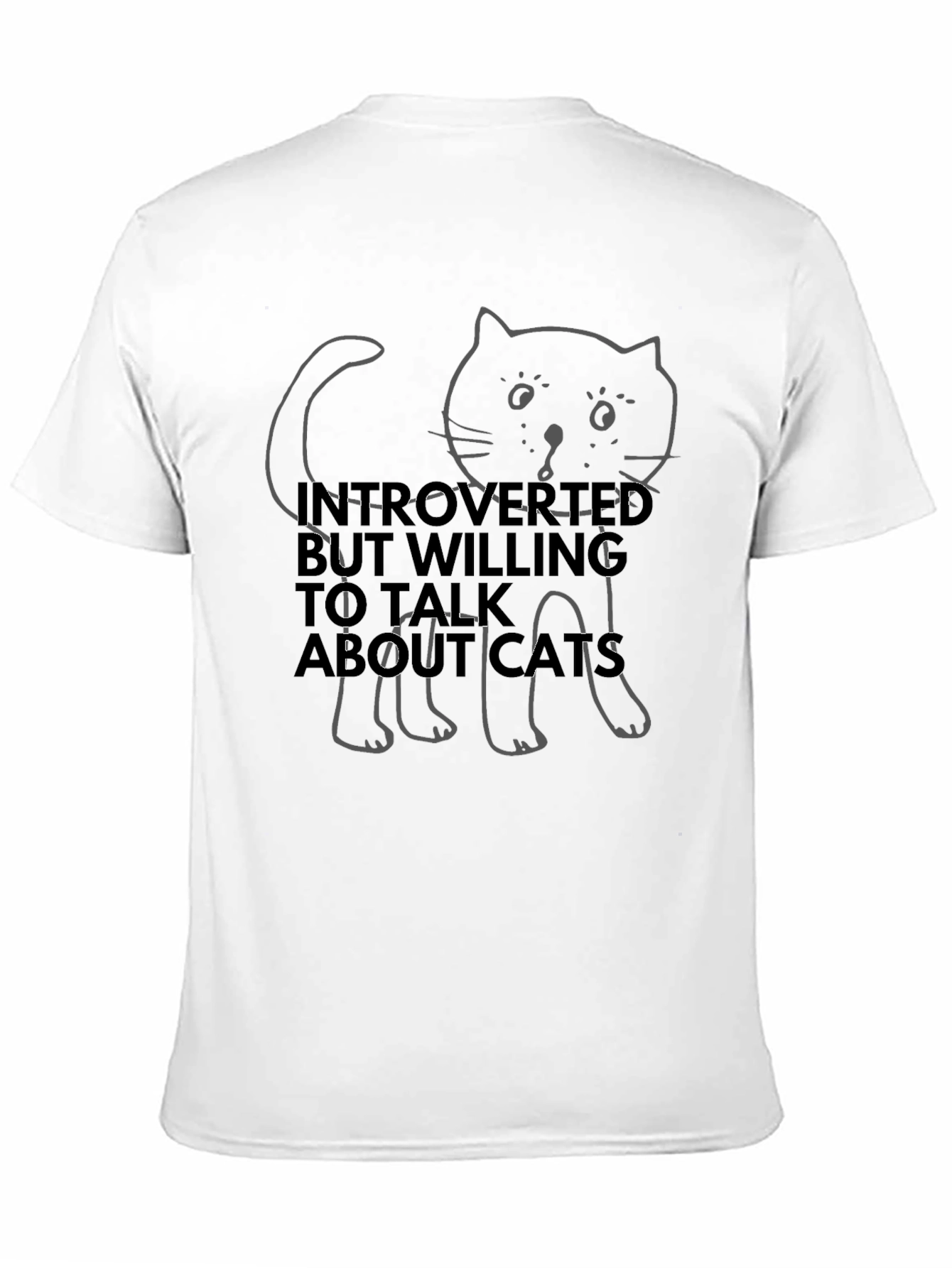 Introverted Cat T-Shirt - Talk About Cats!