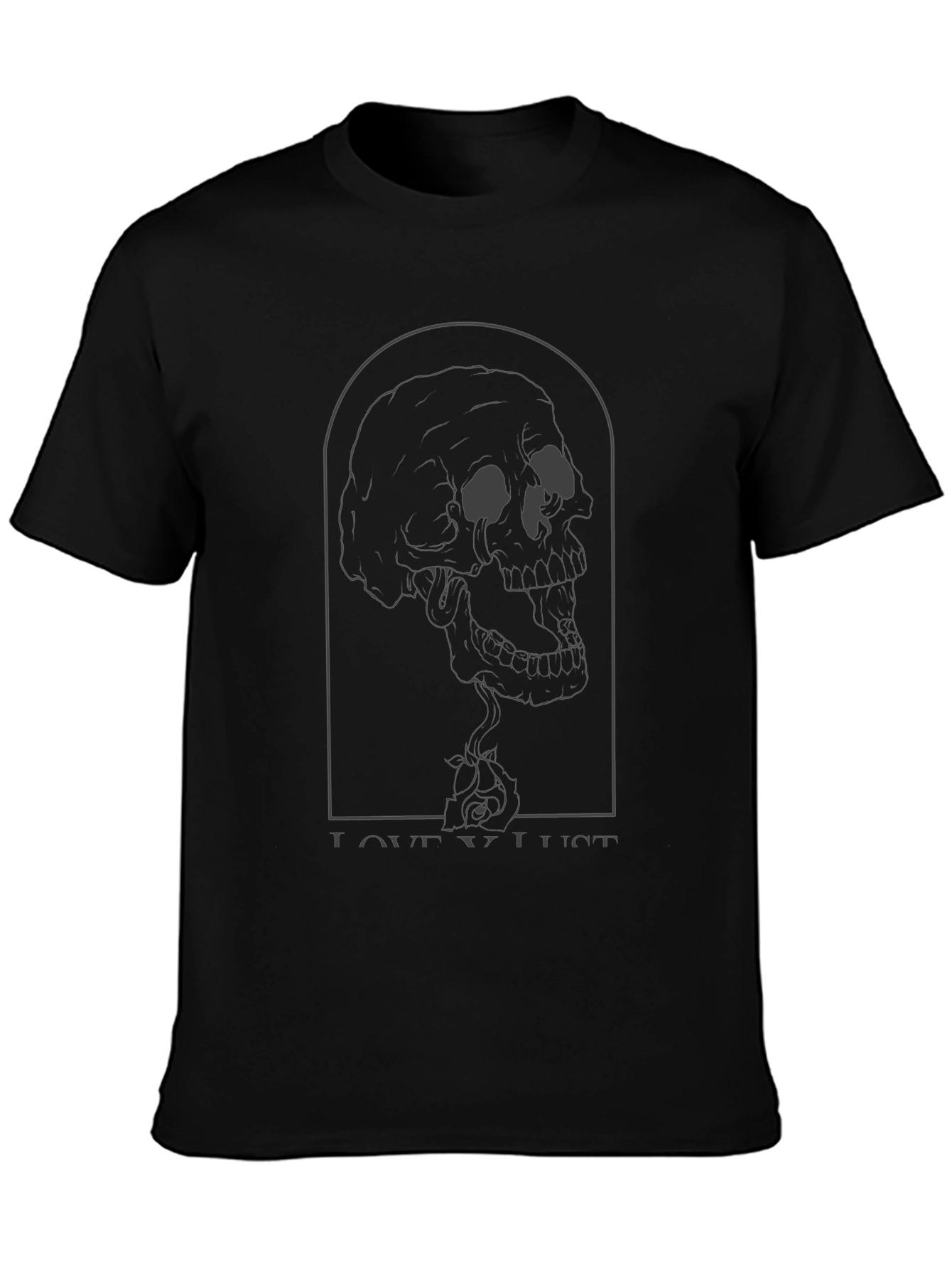 Love Lust Skull Graphic T-Shirt