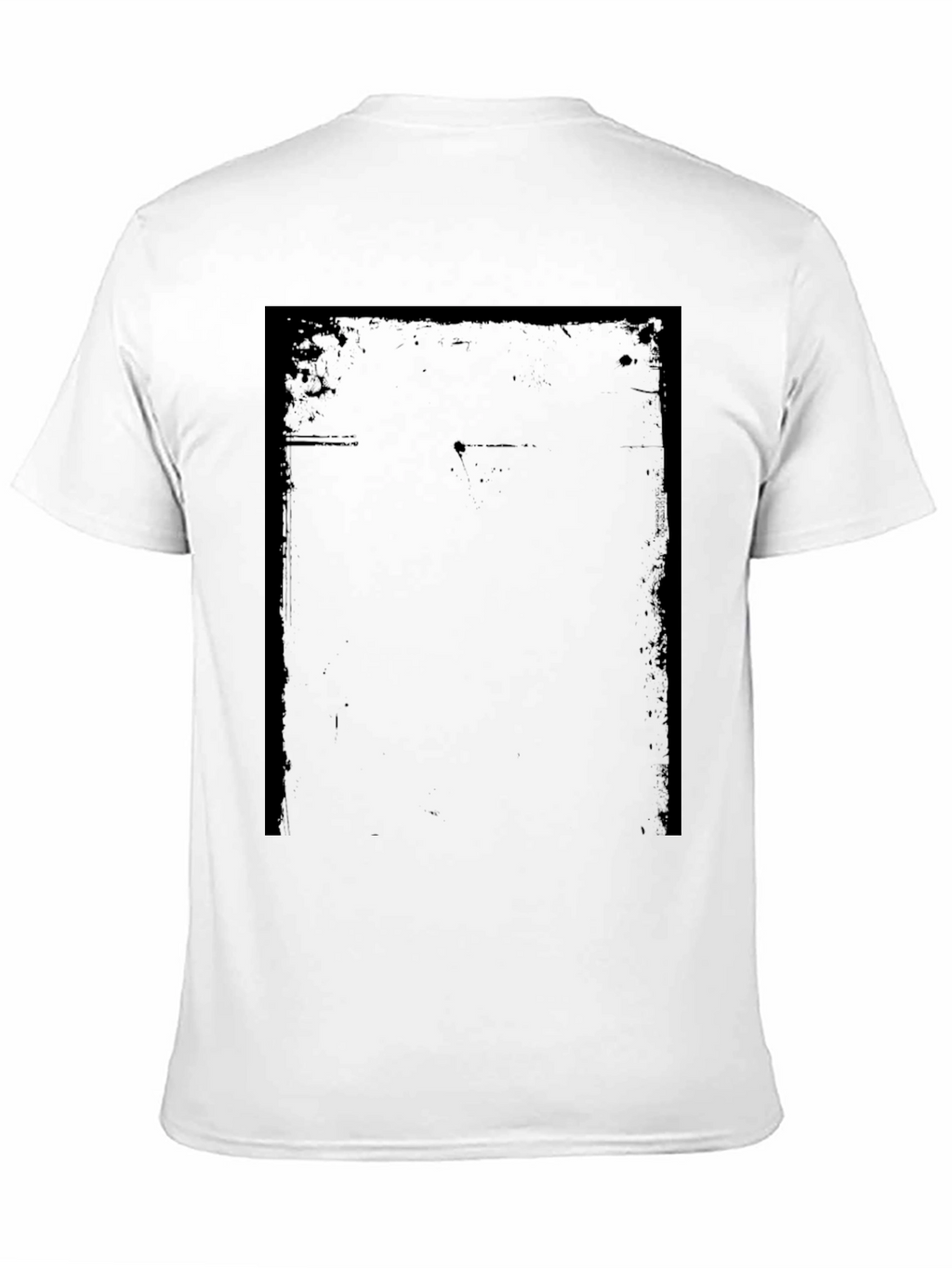 Mens Black Graphic T-Shirt - Distressed Print