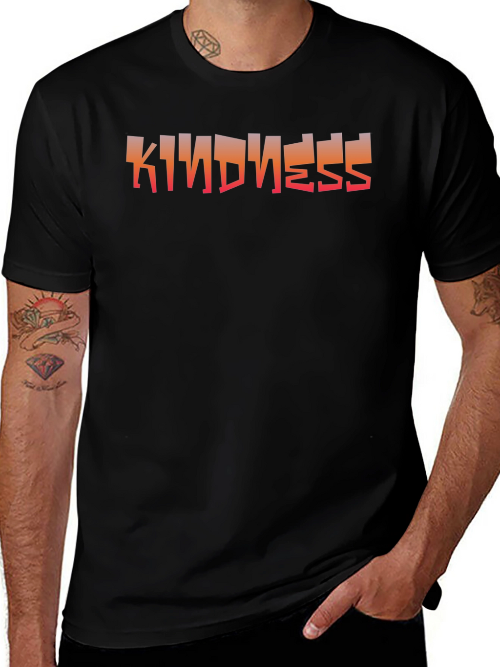 Kindness Graphic Black T-Shirt