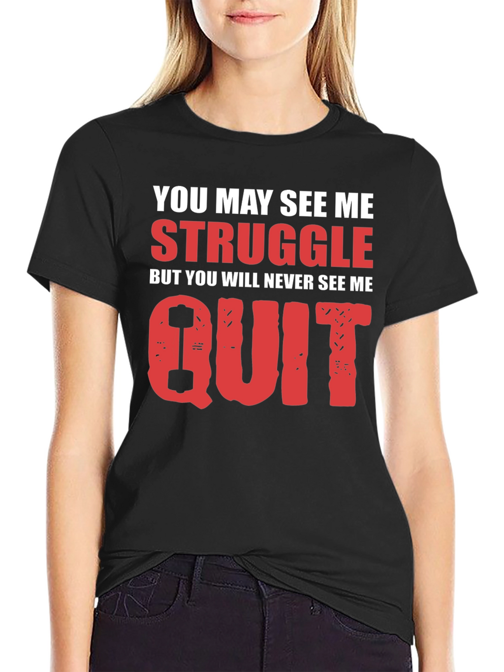Motivational Never Quit Graphic T-Shirt