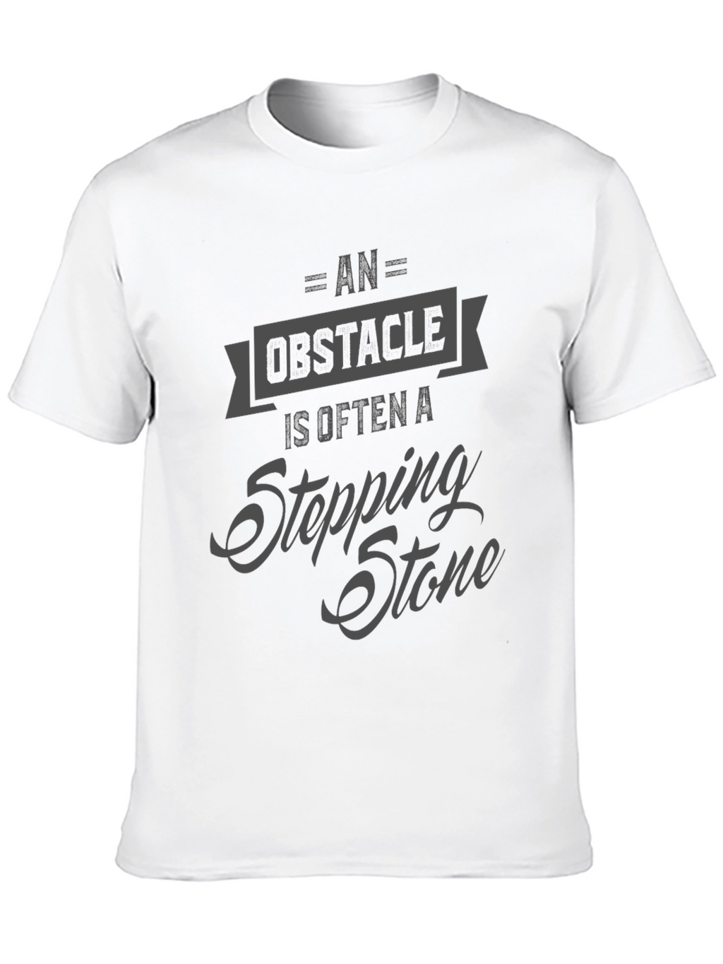 Obstacle Stepping Stone Graphic Tee - Black