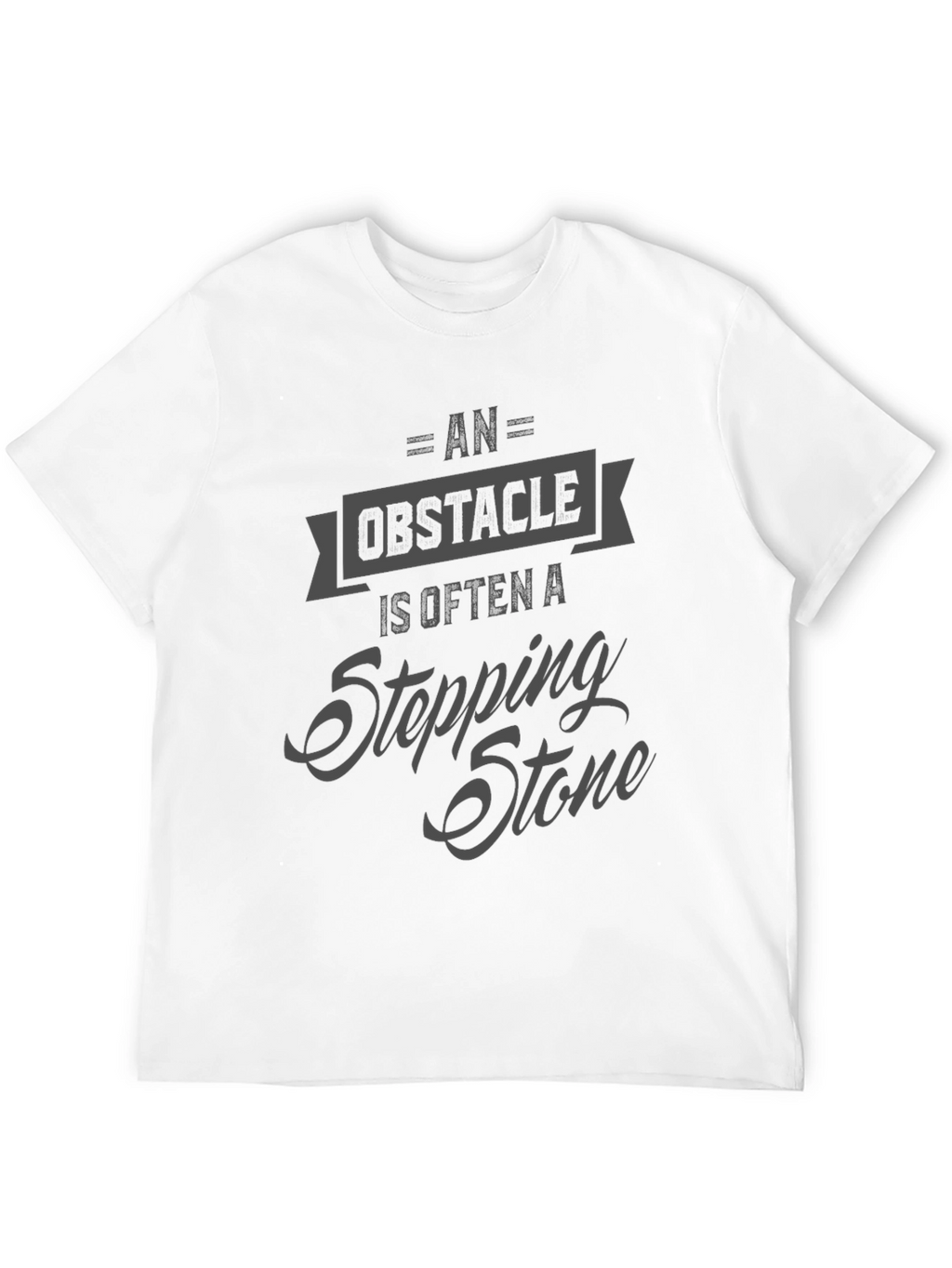 Obstacle Stepping Stone Graphic Tee - Black