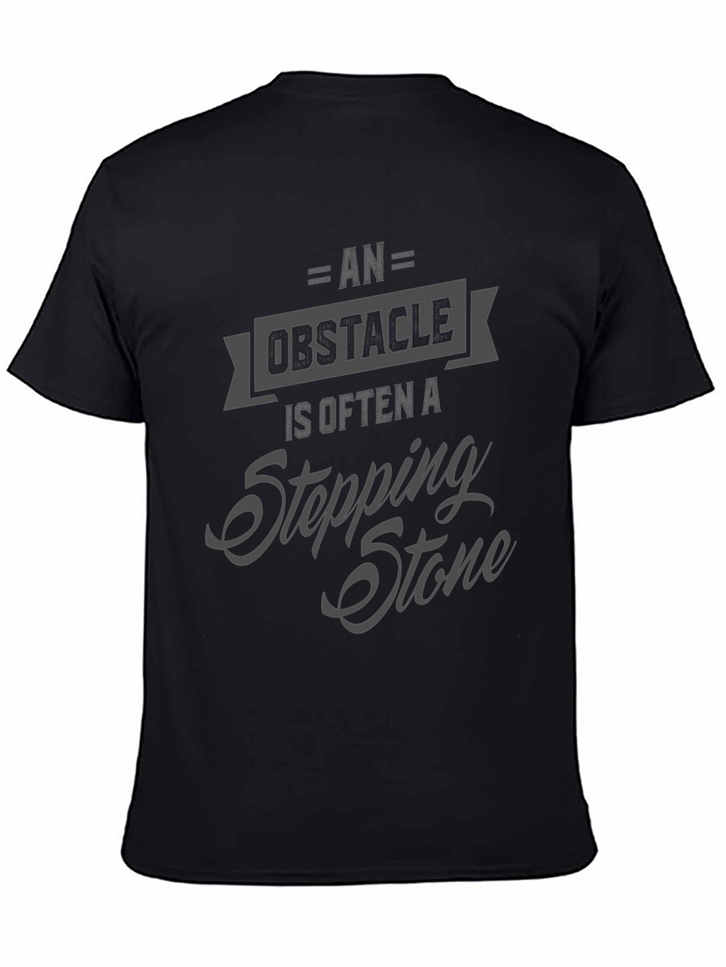 Obstacle Stepping Stone Graphic Tee - Black
