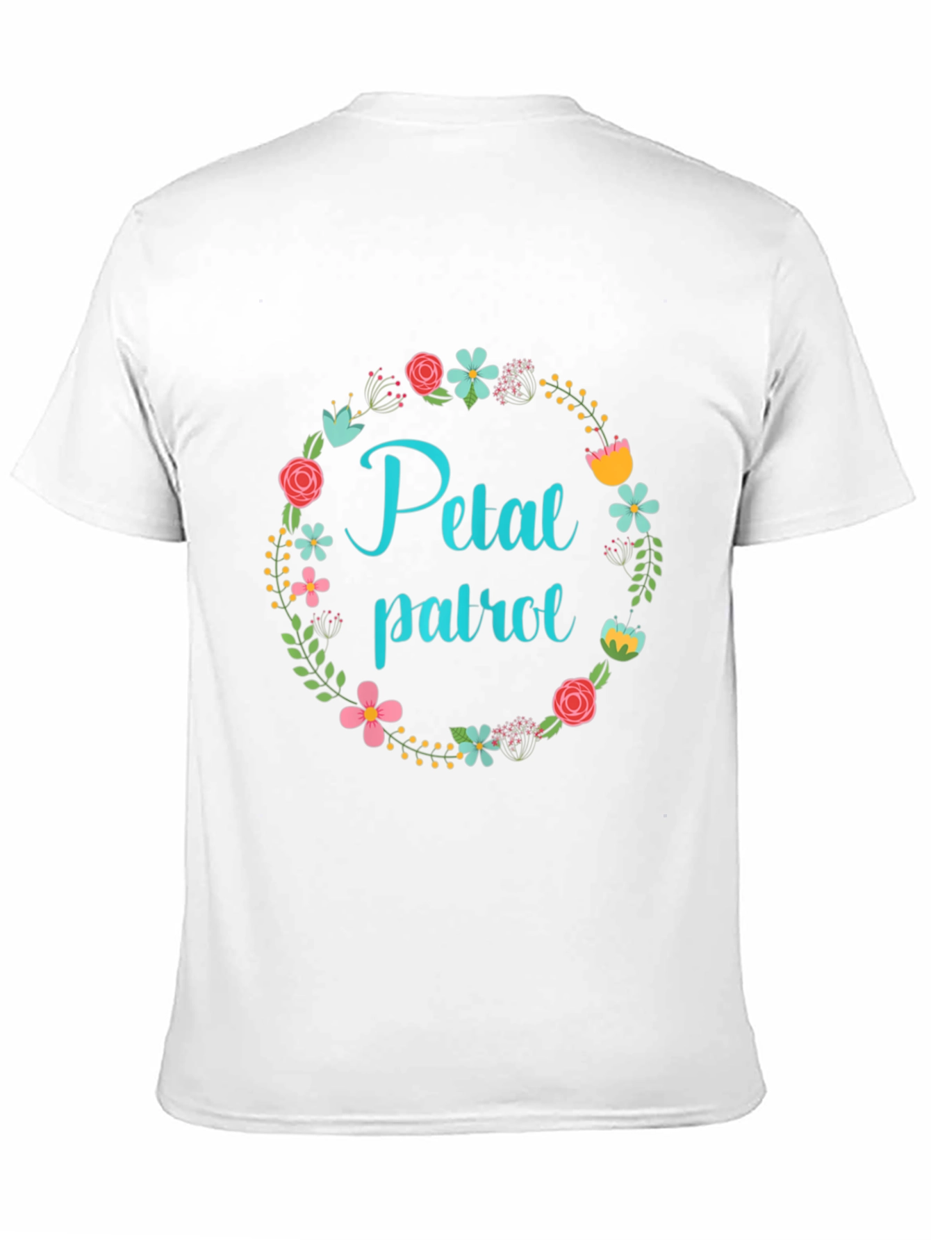 Floral Petal Patrol Black T-Shirt