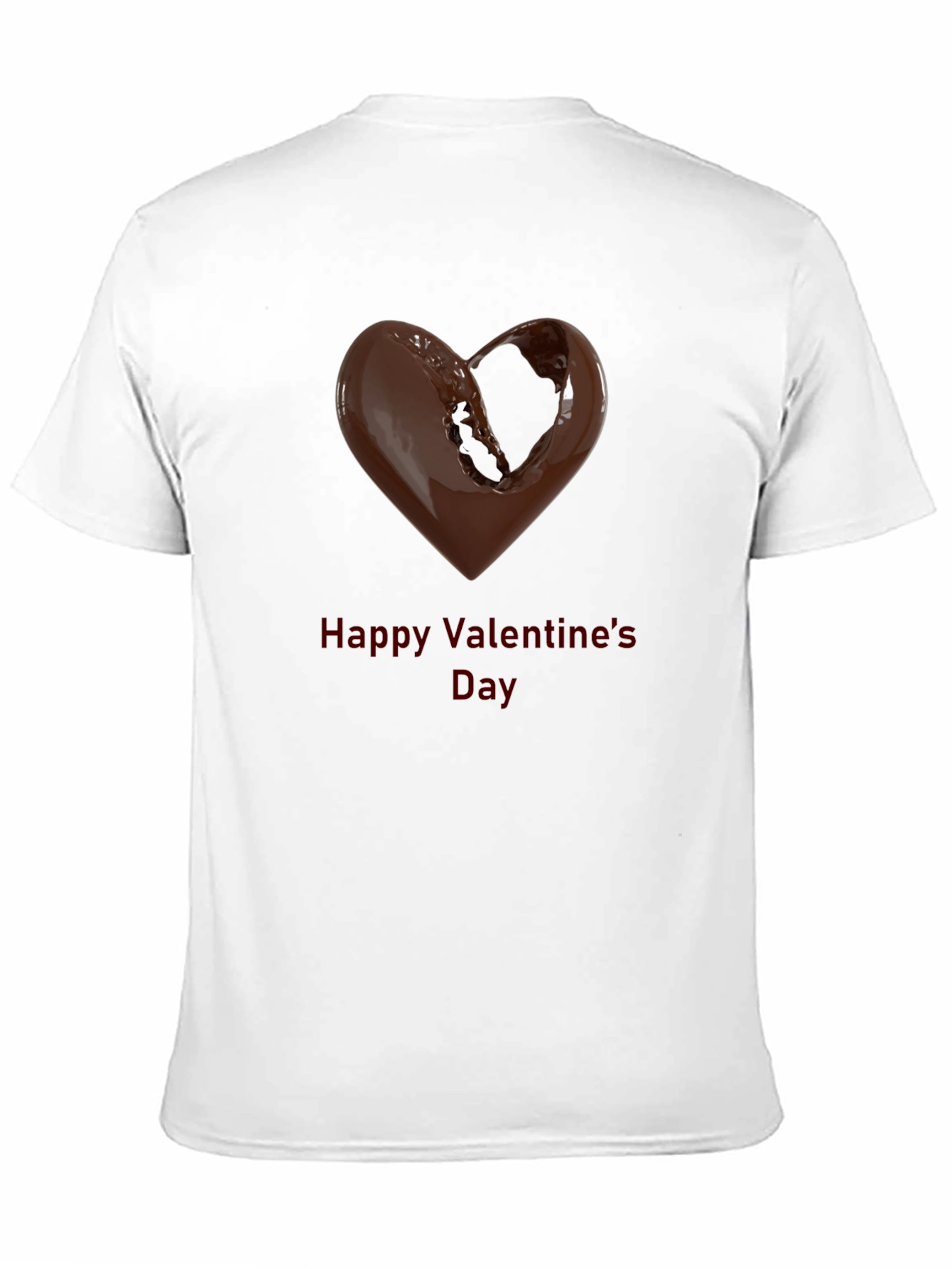 Chocolate Heart Valentines Day Graphic T-Shirt