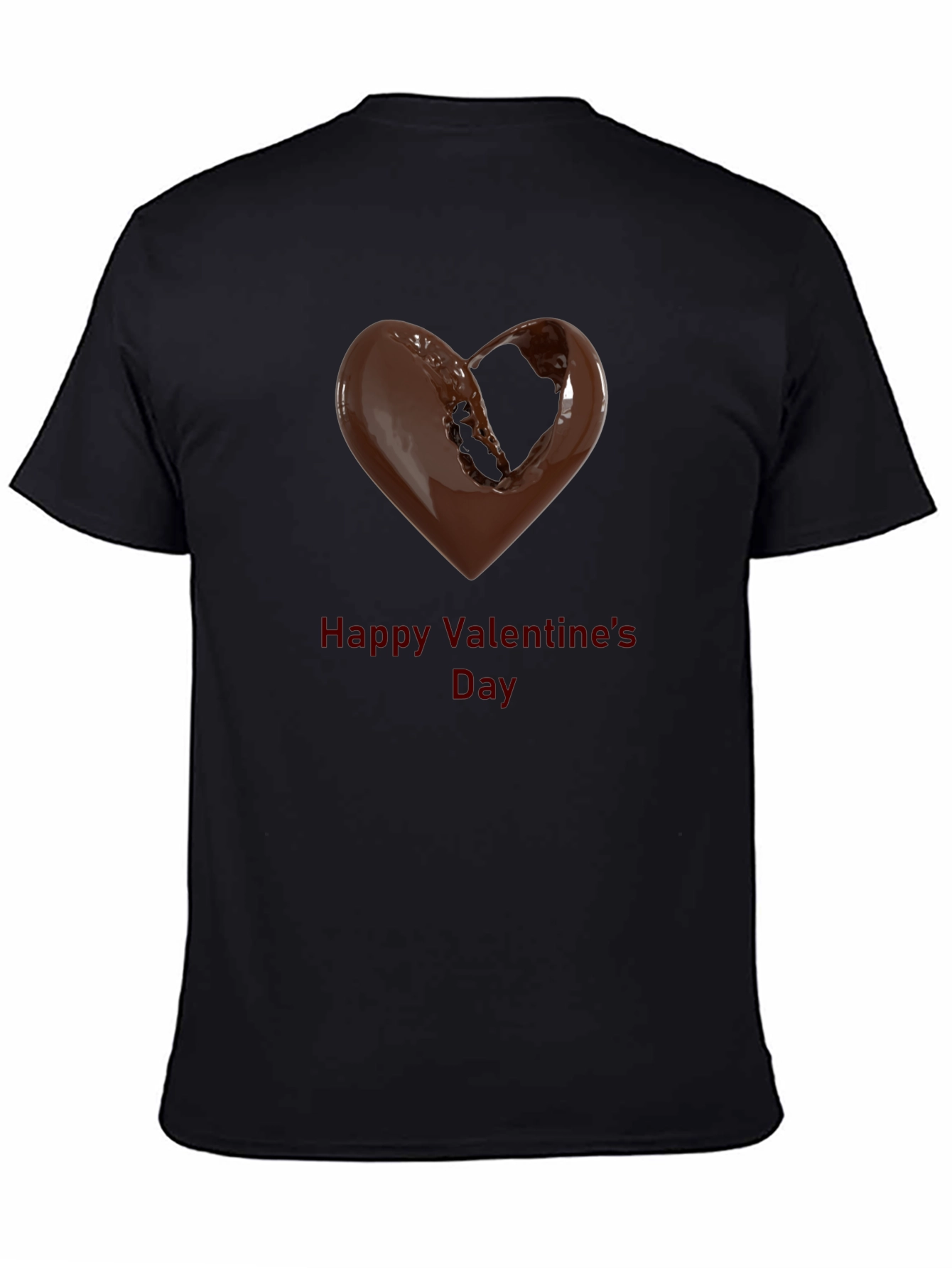 Chocolate Heart Valentines Day Graphic T-Shirt