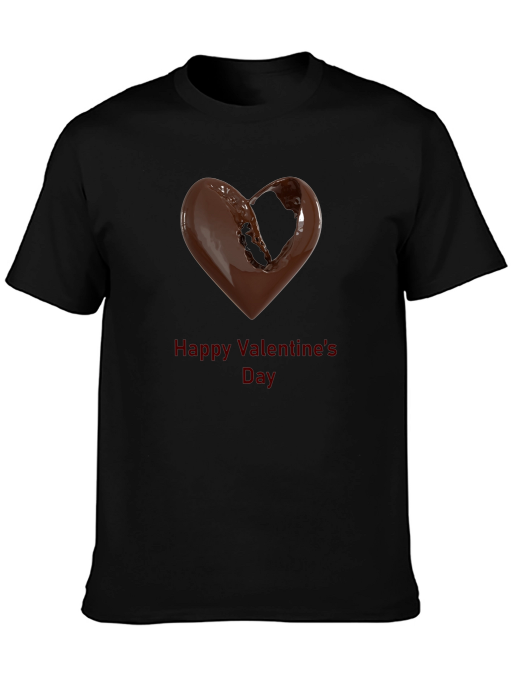 Chocolate Heart Valentines Day Graphic T-Shirt
