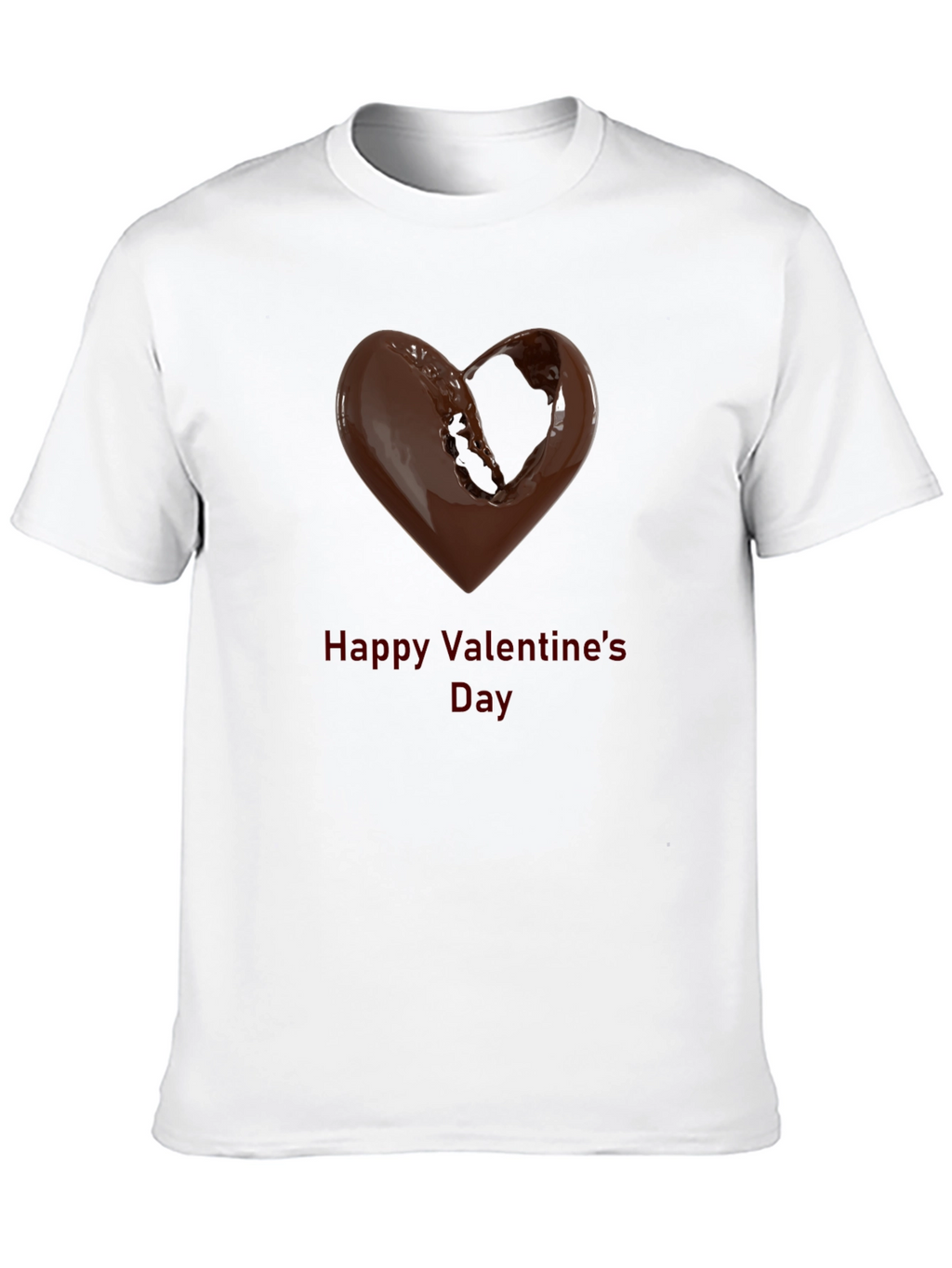 Chocolate Heart Valentines Day Graphic T-Shirt